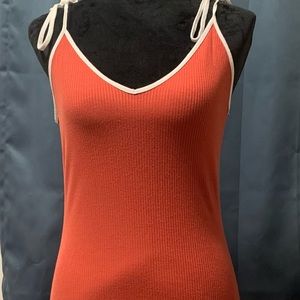Orange body fit sun dress